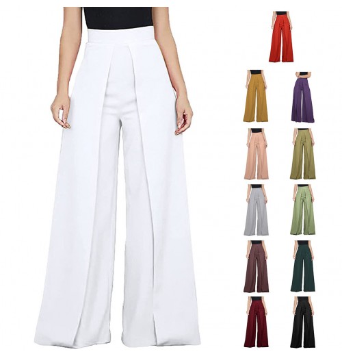 Hot Sale Fashion Long Plain Casual Wide Leg Women's Pants Trousers Hot Sale Fashion Long Plain Casual Wide Leg Women's Pants Trousers